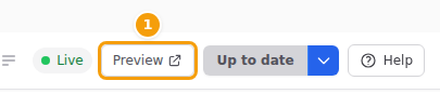 The Preview button in the toolbar (1)