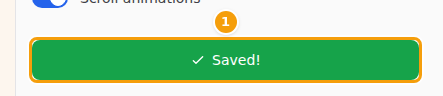 Saved! — the site settings are in your draft