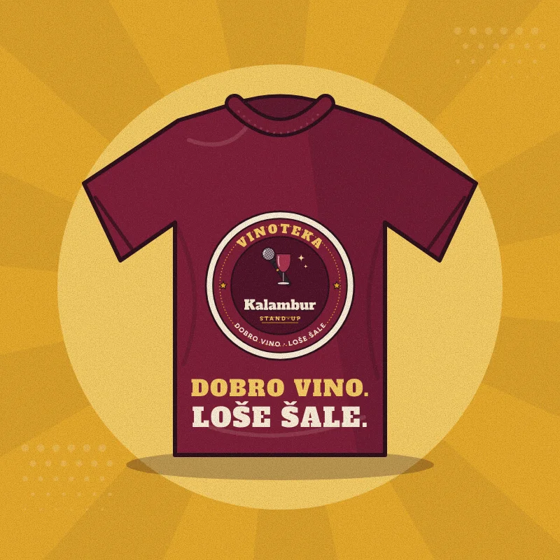 Majica „Dobro vino. Loše šale.“